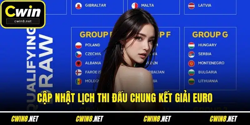 Cập nhật lịch thi đấu chung kết giải euro